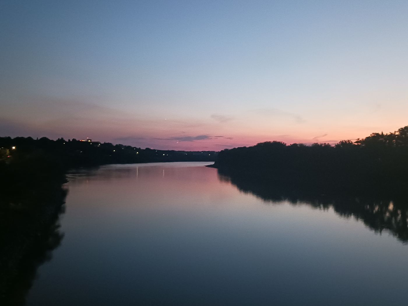 A river at sunset